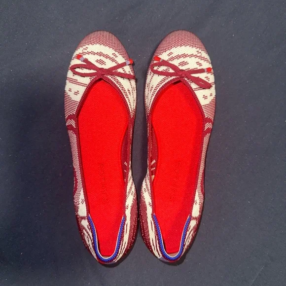 Rothy's Red and Cream Women's Flats - Picture 4 of 5